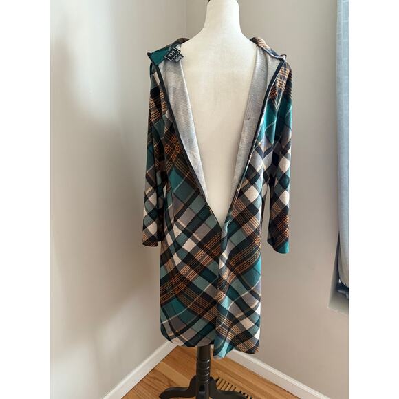 JH Green Plaid Shift Dress Size XL Classic Office Academia Workwear - Picture 9 of 9